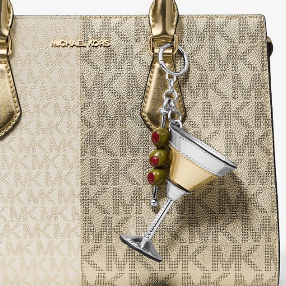 Michael Kors Silver Martini Key Holder - Picture 2 of 2